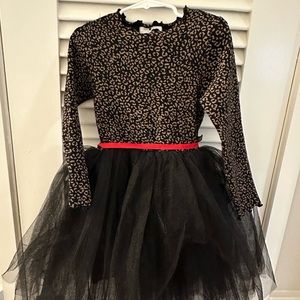Petite Hailey black leopard dress size 6